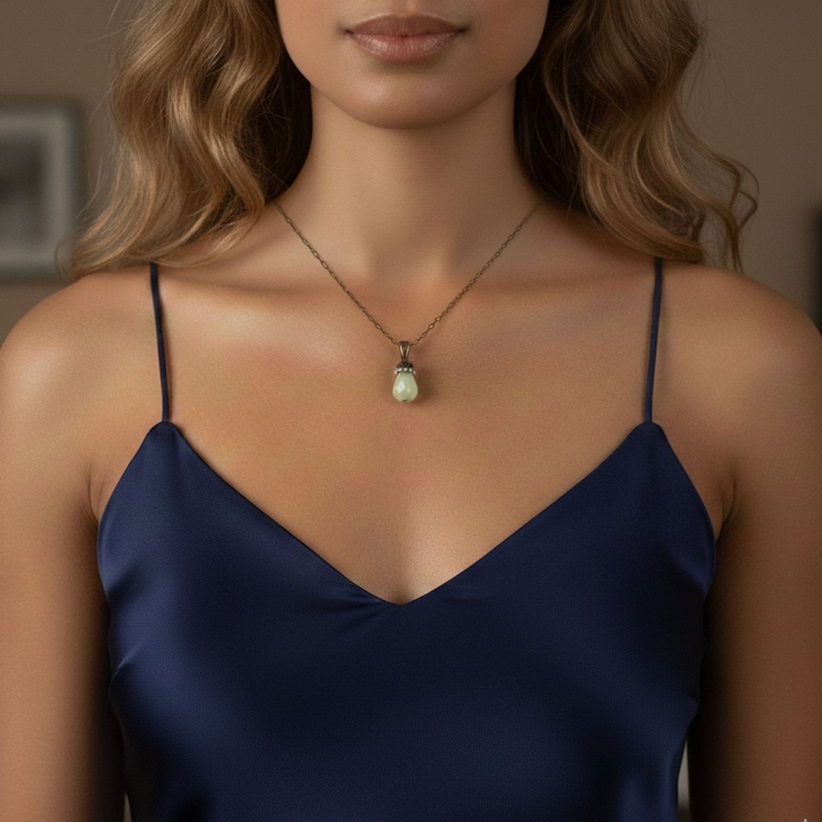 Aventurin Mini Doğal Taş Otantik Kolye Aventurin Mini Doğal Taş Otantik Kolye - Görsel 1
