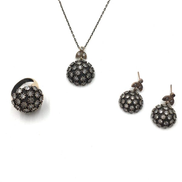 Bereket Elmas Rengi Zirkon Otantik Set