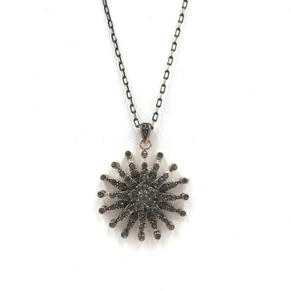 Güneş Diamond Otantik Bronz Kolye