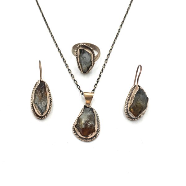 Sitrin El İşi Bronz Sıvama Otantik Set