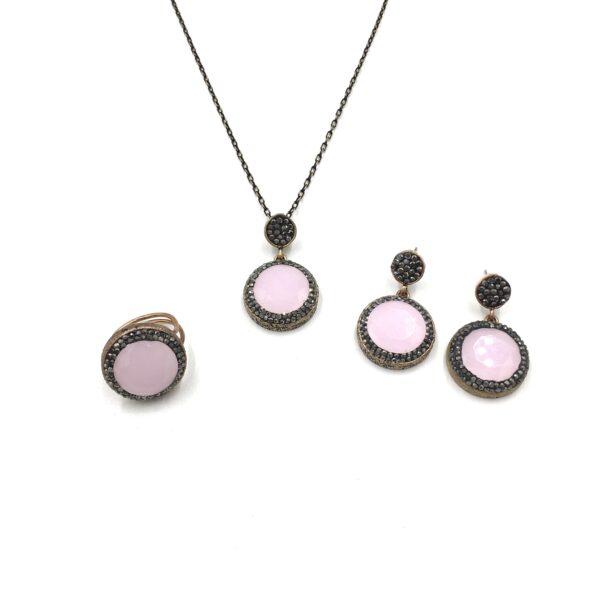 Otantik Pembe Rengi Bronz Set