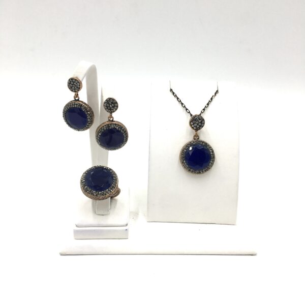 Otantik Safir Rengi Bronz Set