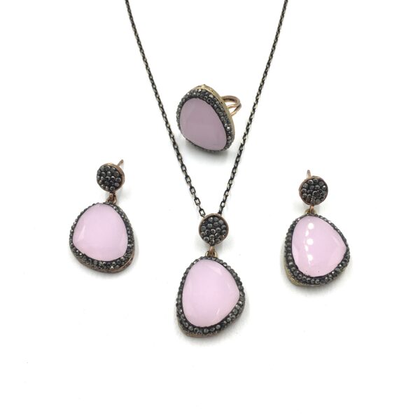 Otantik Pembe Rengi Bronz Set