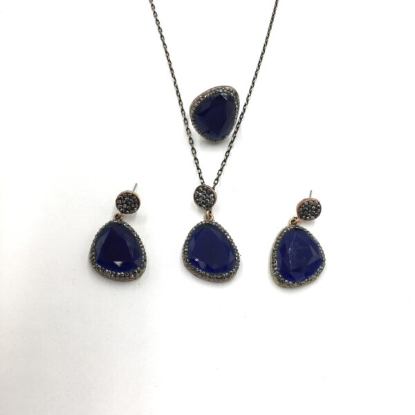 Otantik Safir Rengi Bronz Set