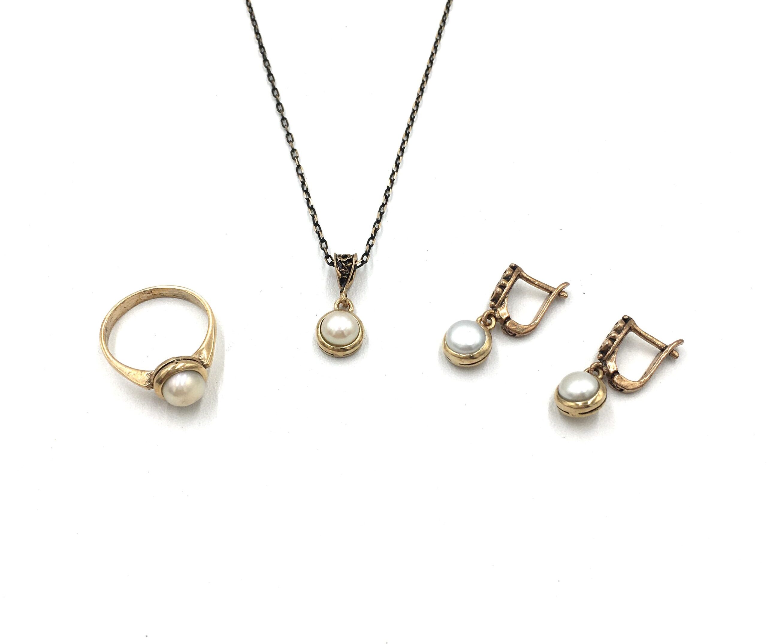 IMG_E3882 İnci Mini Otantik Yuvarlak Bronz Set - Görsel 1