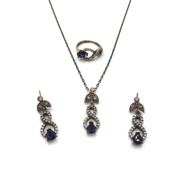 Sonsuzluk Otantik Safir Rengi Bronz Set