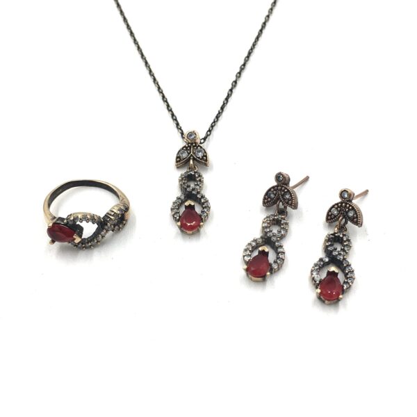 Sonsuzluk Otantik Yakut Rengi Bronz Set