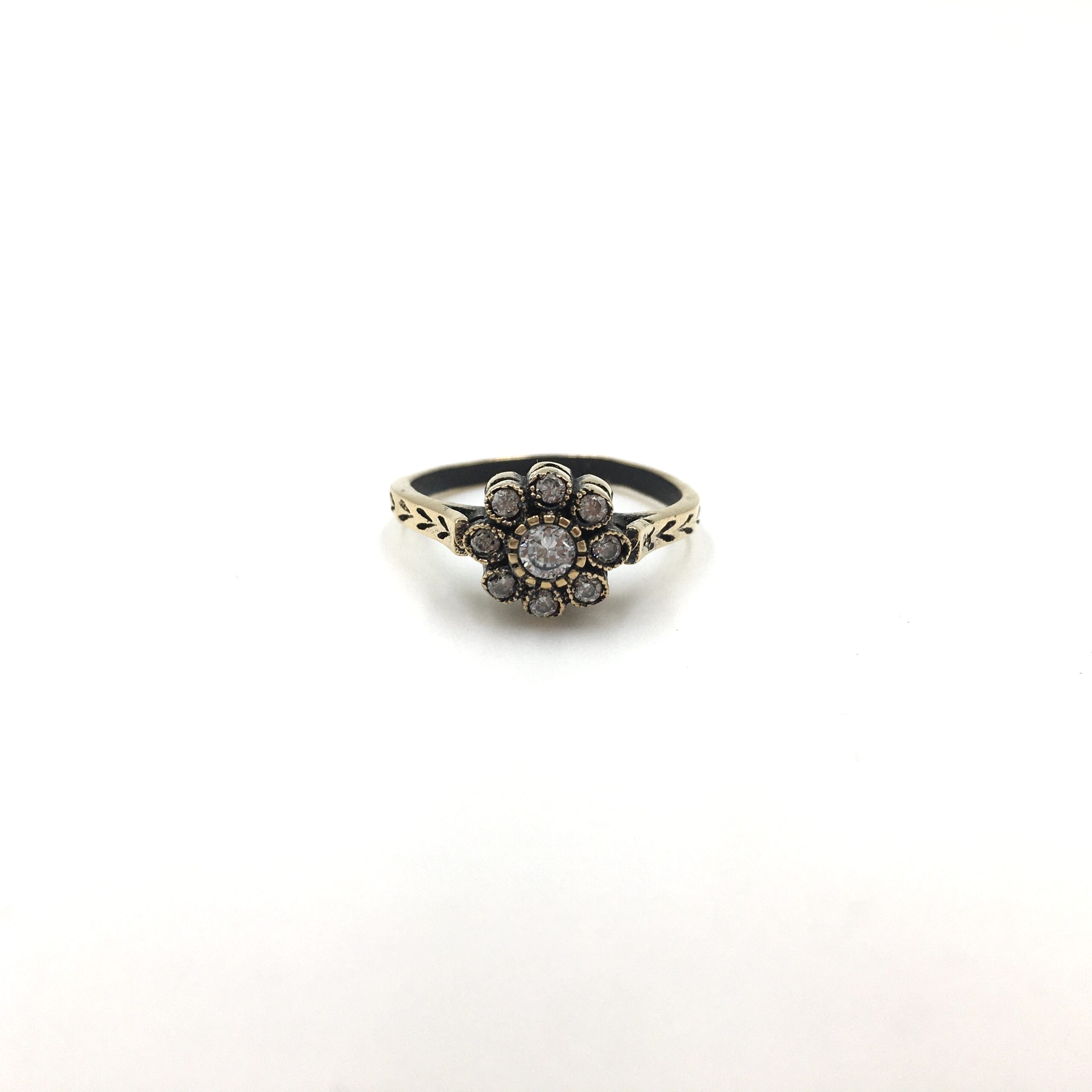 IMG_E3892 Elmas Rengi Papatya Otantik Bronz Yüzük - Görsel 2