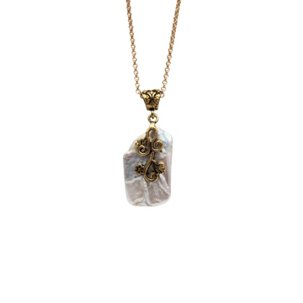 İnci Otantik Bronz Kolye