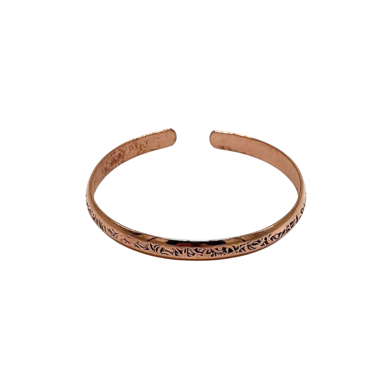 Black and White Rustic Calligraphy Flourish Minimal Logo-49 Bakır Bileklik - Görsel 1