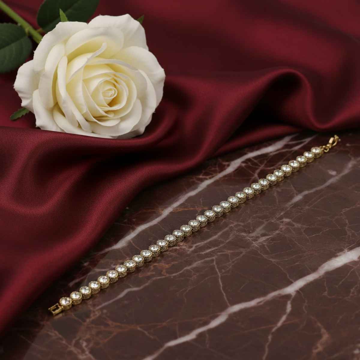 ZirkonSuyoluOtantikBronzBileklik5 Otantik Zirkon Suyolu Bronz Bileklik - Görsel 2