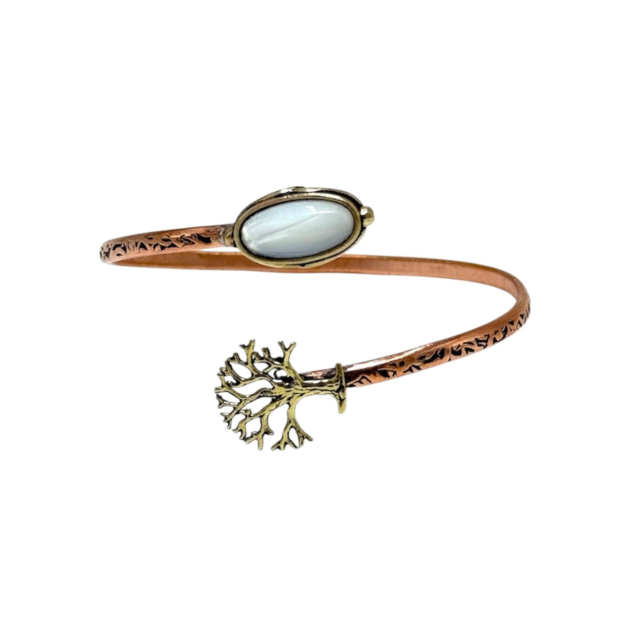 hayatsedef Hayat Ağacı Sedef Otantik Bakır Bileklik - Görsel 1