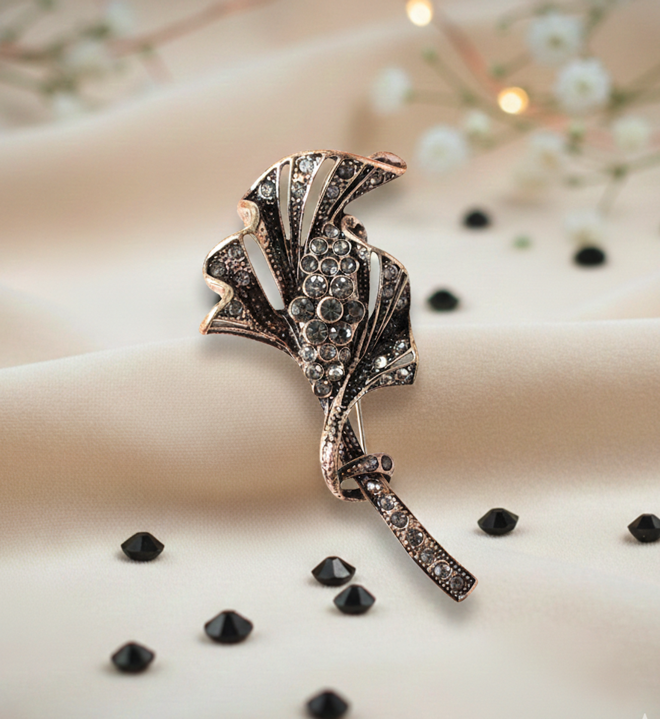 FiyonkZirkonTaşlıDiamondOtantikBroş Fiyonk Zirkon Taşlı Diamond Otantik Broş - Görsel 2