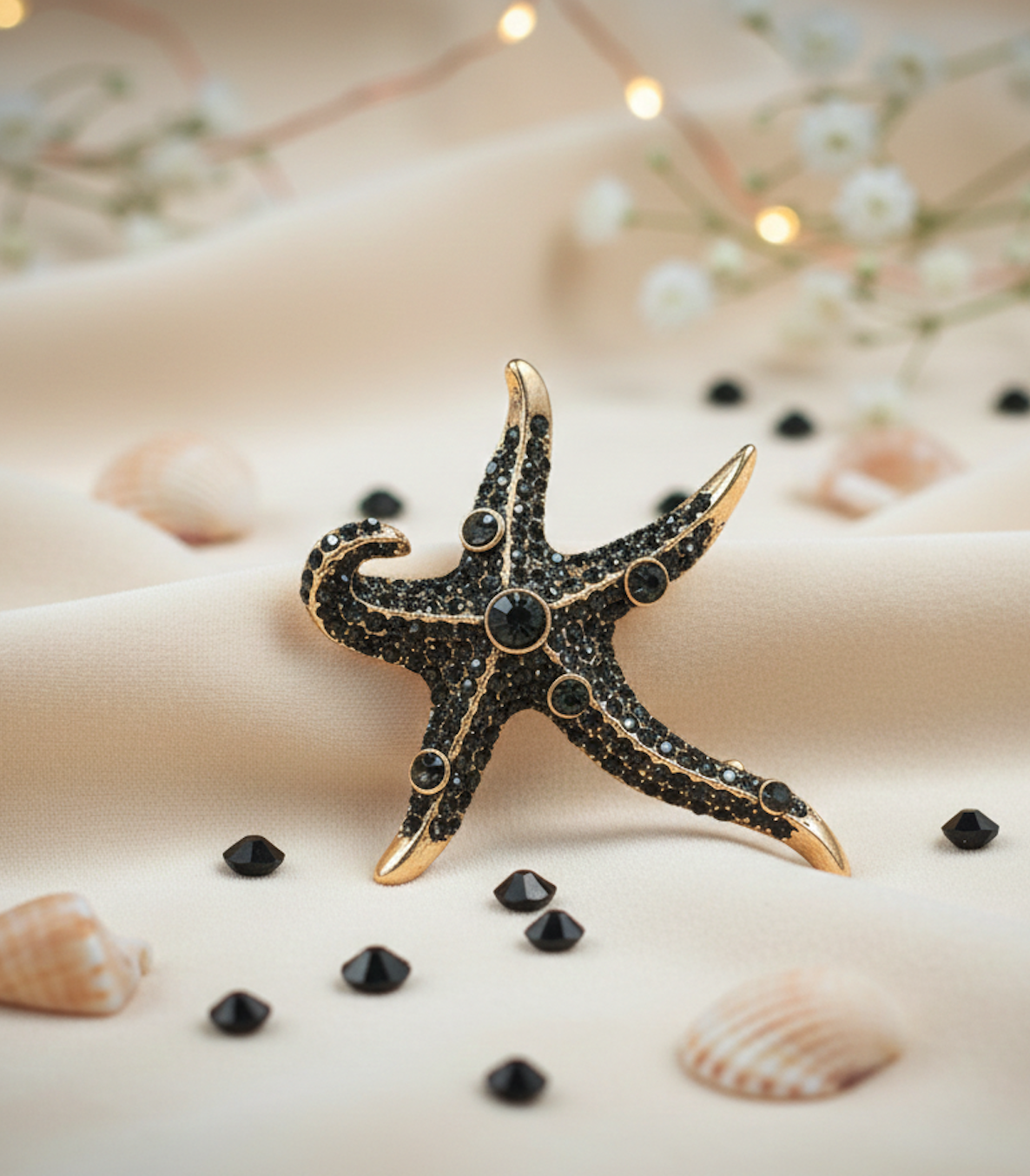 DenizYıldızıDiamondOtantikBronzBroş Deniz Yıldızı Diamond Otantik Bronz Broş - Görsel 2