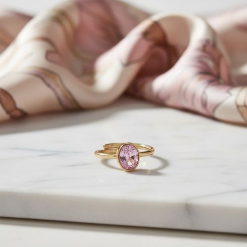 PembeKediGözüOtantikBronzYüzük3 Pembe Kedi Gözü Otantik Bronz Yüzük - Görsel 2